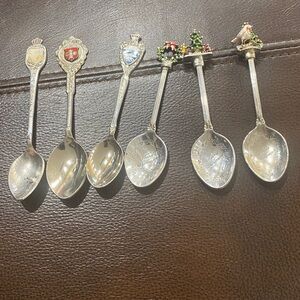 Vintage Set of Six Souvenir Spoons